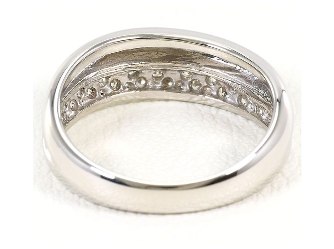 Autre Marque Platin-Bandring mit Diamant - Ansicht 3