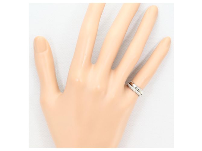 Autre Marque Platin-Bandring mit Diamant - Ansicht 6