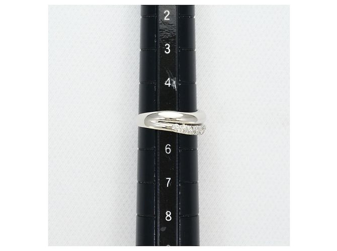 Autre Marque Platin-Bandring mit Diamant - Ansicht 7