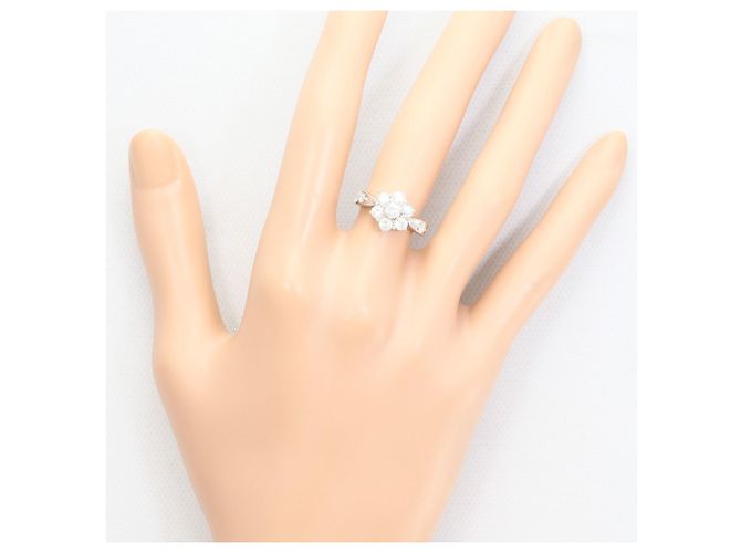 Autre Marque Platinum Band Ring with Diamond - view 7