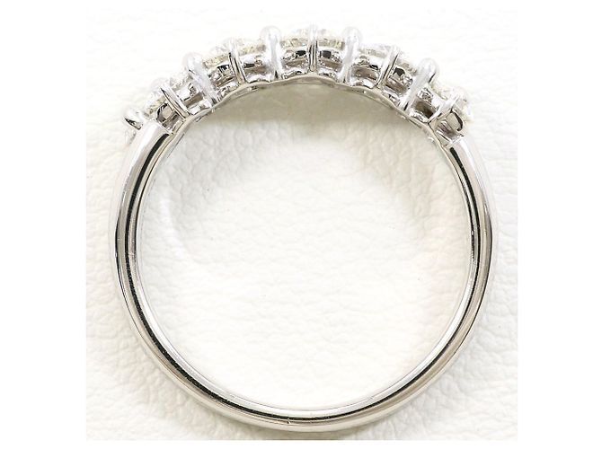 Autre Marque Anel aliança de platina e diamantes - vista 3