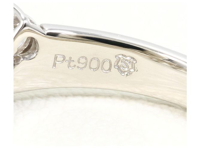 Autre Marque Anel aliança de platina e diamantes - vista 5