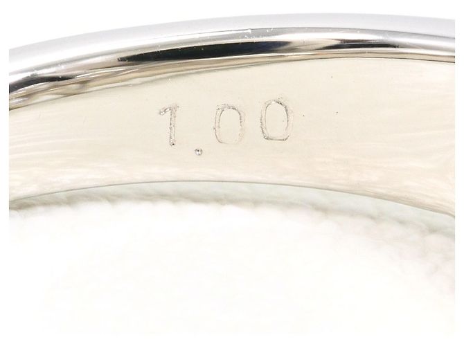 Autre Marque Anel aliança de platina e diamantes - vista 6