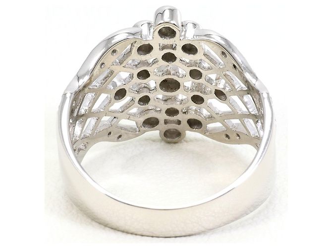 Autre Marque Platin-Bandring mit Diamant - Ansicht 4