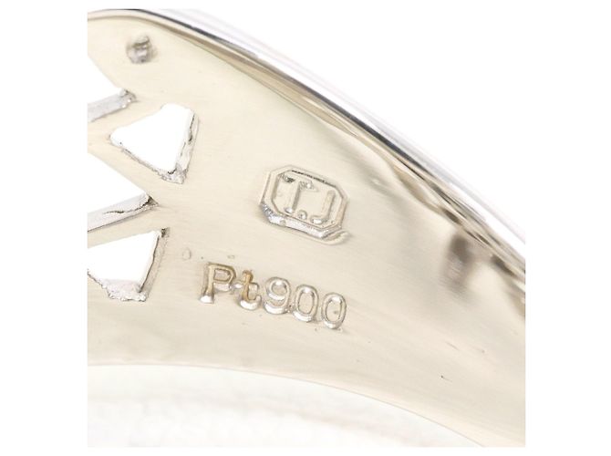Autre Marque Platin-Bandring mit Diamant - Ansicht 5