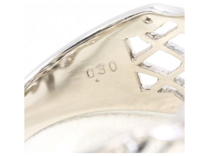 Autre Marque Platin-Bandring mit Diamant - Ansicht 6
