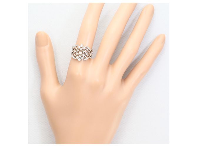 Autre Marque Platin-Bandring mit Diamant - Ansicht 7