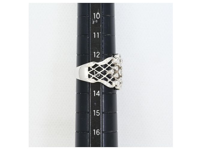 Autre Marque Platin-Bandring mit Diamant - Ansicht 8