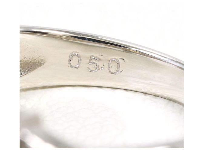 Autre Marque PT900 Platin-Bandring mit braunem Diamanten - Ansicht 5