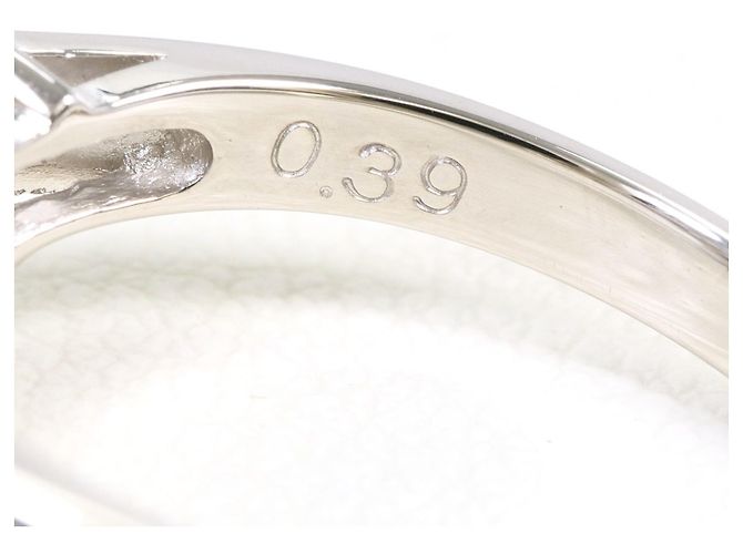 Autre Marque Anel aliança de platina com diamante - vista 4