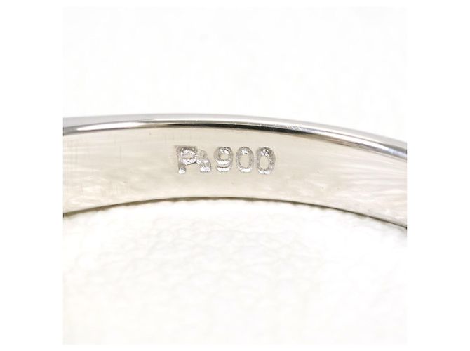 Autre Marque Anel aliança de platina com diamante - vista 5