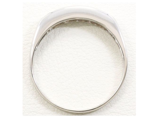 Autre Marque Platinum Band Ring with Diamond - view 3