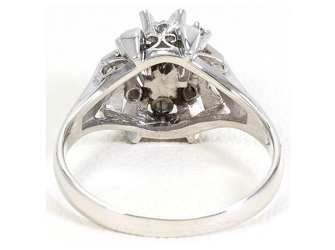 Autre Marque Platin-Bandring mit Diamant - Ansicht 4