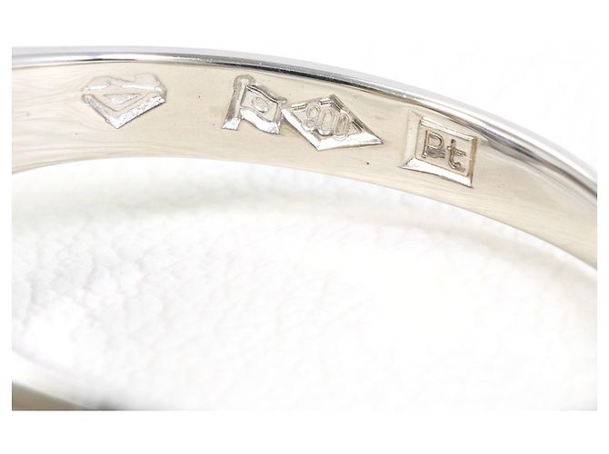 Autre Marque Platin-Bandring mit Diamant - Ansicht 5