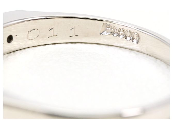 Autre Marque PT900 Platin-Ehering mit Diamant - Ansicht 4
