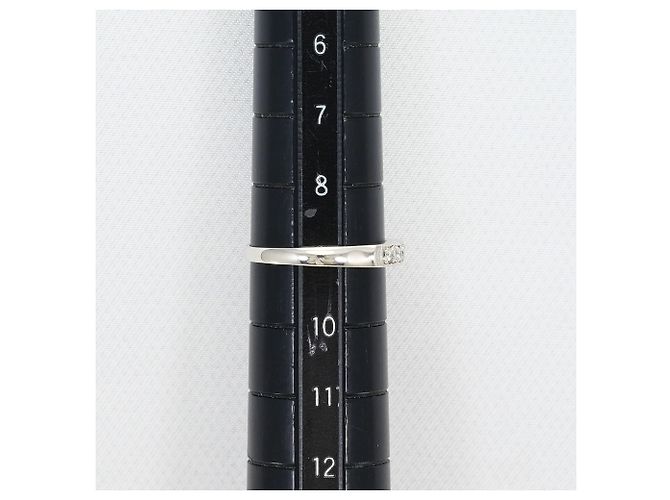 Autre Marque PT900 Platin-Ehering mit Diamant - Ansicht 6