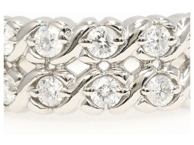 Autre Marque PT900 Platin-Ehering mit Diamant - Ansicht 2