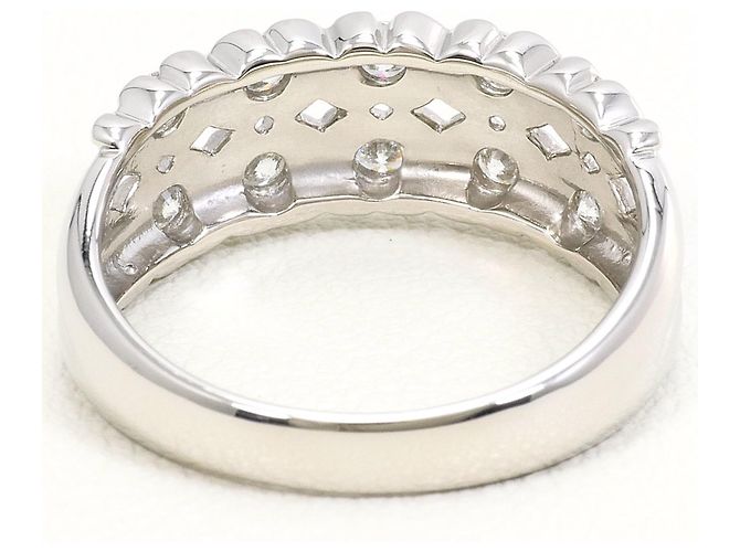 Autre Marque PT900 Platin-Ehering mit Diamant - Ansicht 4