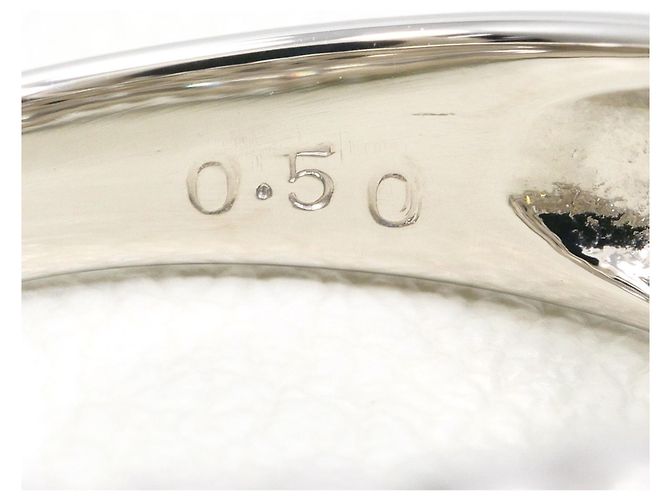 Autre Marque PT900 Platin-Ehering mit Diamant - Ansicht 6