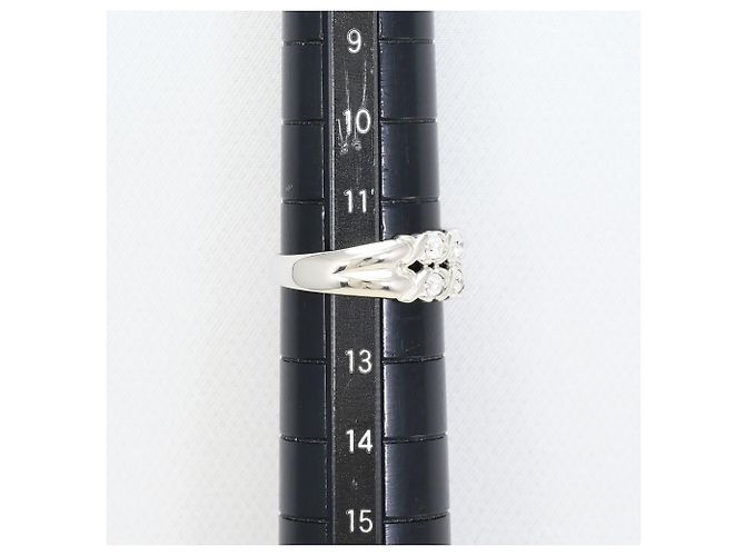 Autre Marque PT900 Platin-Ehering mit Diamant - Ansicht 8