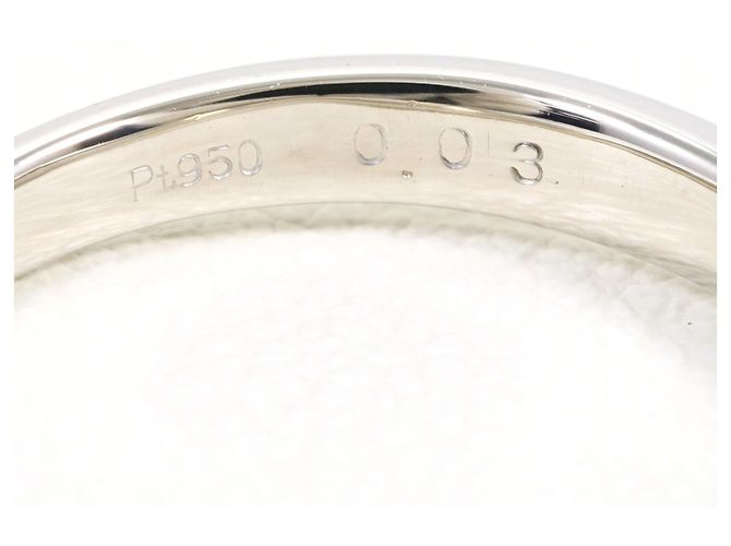 Autre Marque Platin-Bandring mit Diamant - Ansicht 4