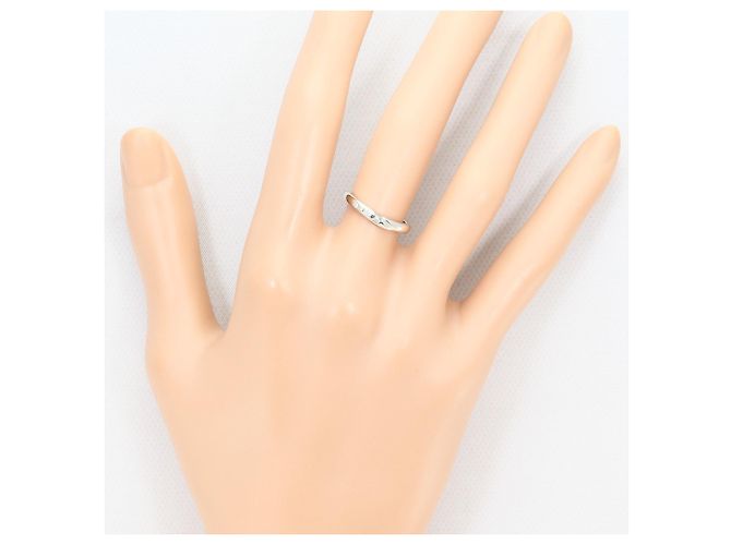 Autre Marque Platin-Bandring mit Diamant - Ansicht 5