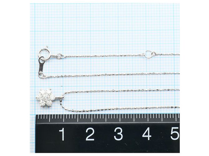 Autre Marque Collana in oro bianco 10K con diamante - vista 4