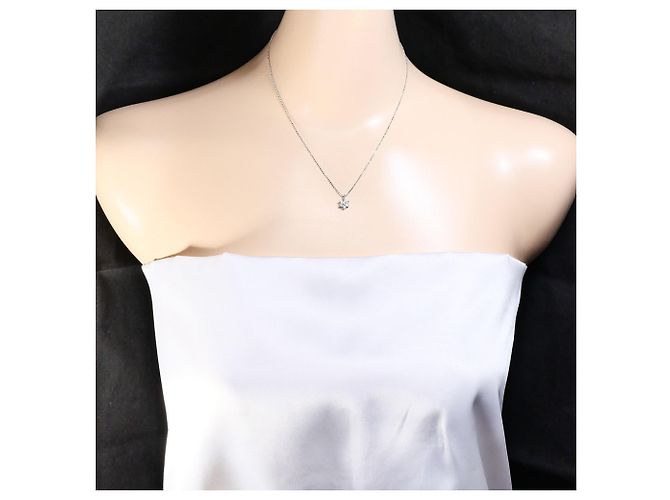 Autre Marque Collana in oro bianco 10K con diamante - vista 5