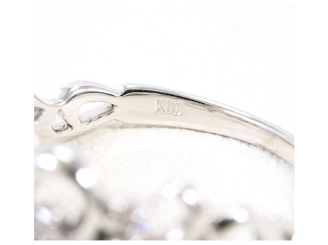 Autre Marque Ehering aus 10K Weißgold mit Diamant - Ansicht 4