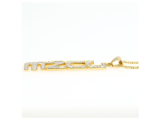 Autre Marque 18K Goldkette mit Diamant - Ansicht 2