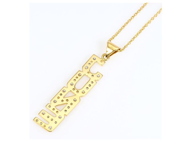 Autre Marque 18K Goldkette mit Diamant - Ansicht 3