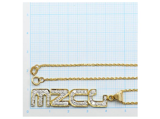 Autre Marque 18K Goldkette mit Diamant - Ansicht 5