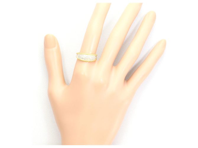 Autre Marque Goldbandring 18K mit Diamant - Ansicht 6