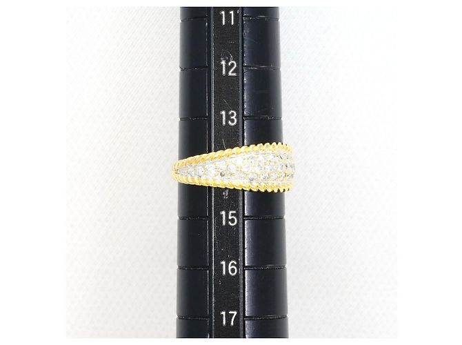 Autre Marque Goldbandring 18K mit Diamant - Ansicht 7