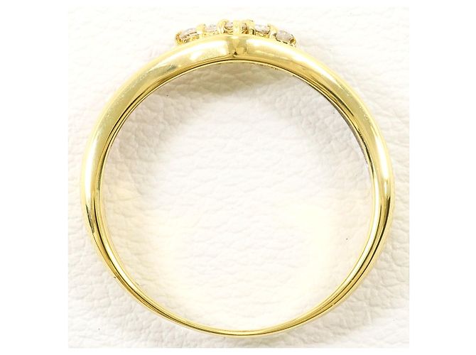 Autre Marque Anello fede in platino e oro giallo 18K con diamante - vista 2
