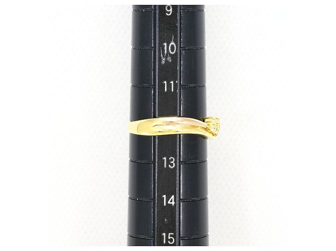 Autre Marque Anello fede in platino e oro giallo 18K con diamante - vista 7