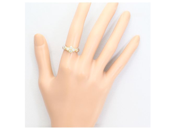 Autre Marque Anello fede in platino e oro giallo con diamante - vista 7