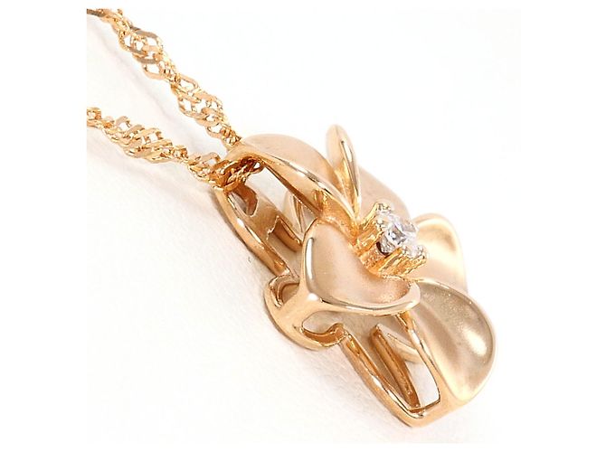 Autre Marque Collana in oro rosa 14K con diamante - vista 2