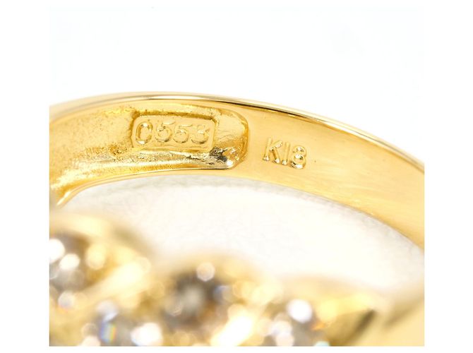 Autre Marque Anello a fascia in oro giallo 18K con diamante brown - vista 4