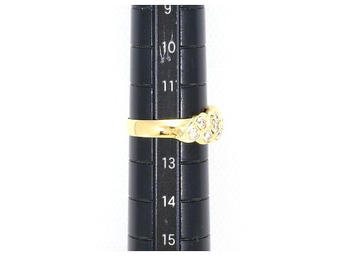 Autre Marque Anello a fascia in oro giallo 18K con diamante brown - vista 7