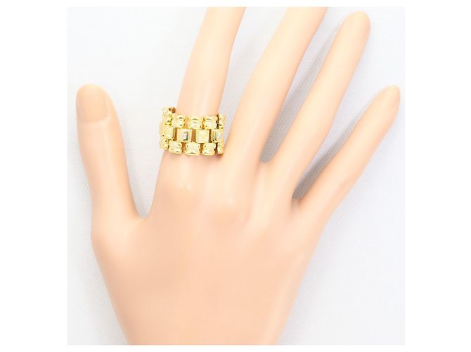Autre Marque Ringband aus 18K Gelbgold mit Diamant - Ansicht 6