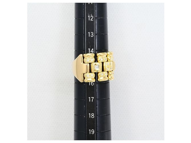 Autre Marque Ringband aus 18K Gelbgold mit Diamant - Ansicht 7