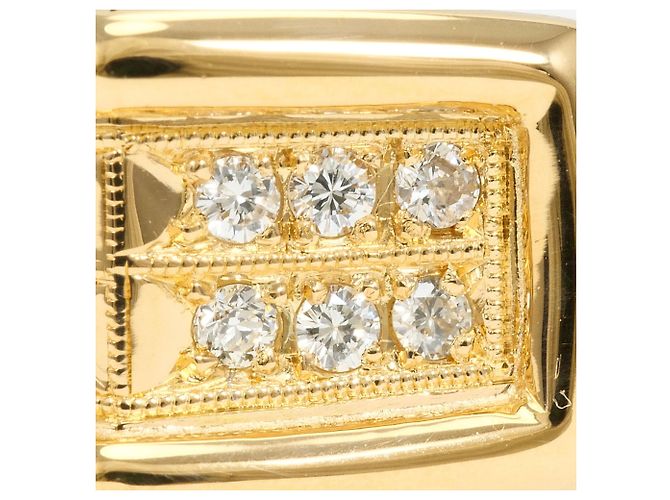 Autre Marque Bandring aus 18K Gelbgold mit Diamant - Ansicht 2
