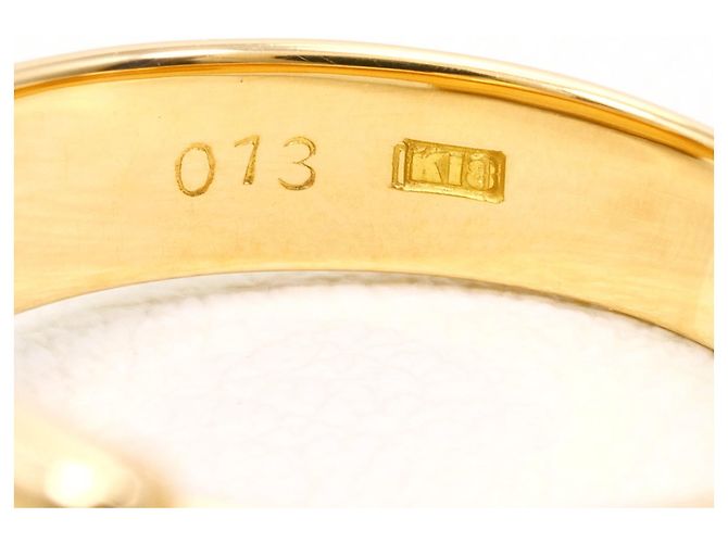 Autre Marque Bandring aus 18K Gelbgold mit Diamant - Ansicht 5