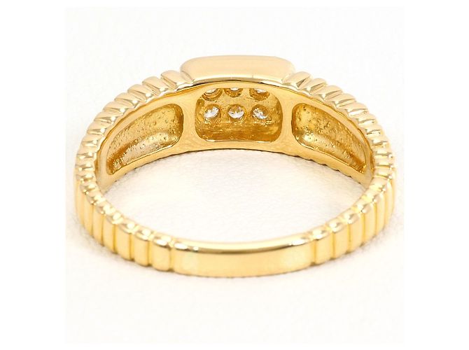 Autre Marque Ringband aus 18K Gelbgold mit Diamant - Ansicht 4