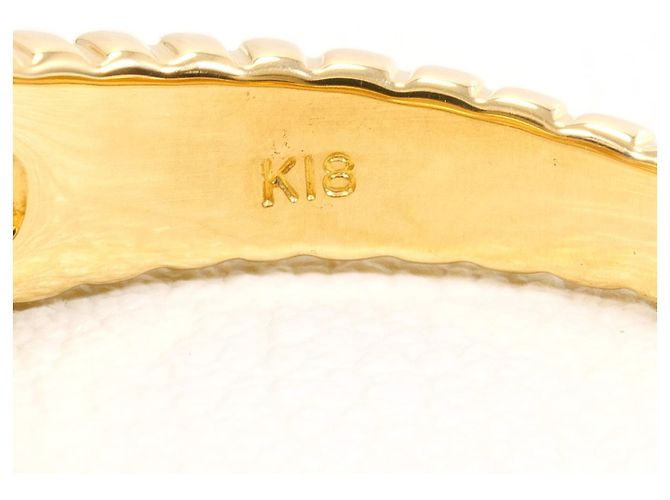 Autre Marque Ringband aus 18K Gelbgold mit Diamant - Ansicht 5