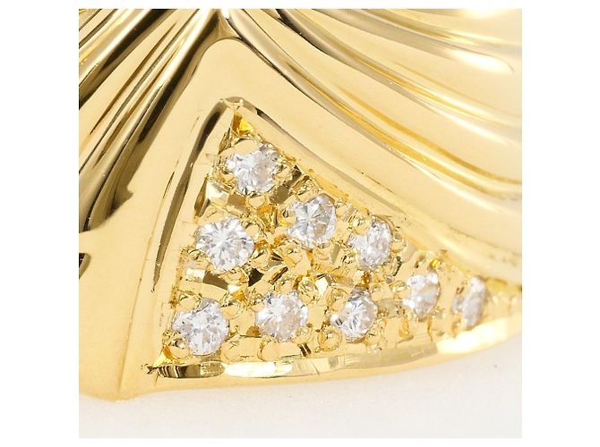 Autre Marque Ringband aus 18K Gelbgold mit Diamant - Ansicht 2
