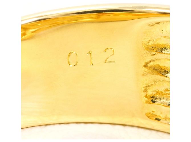 Autre Marque Ringband aus 18K Gelbgold mit Diamant - Ansicht 6