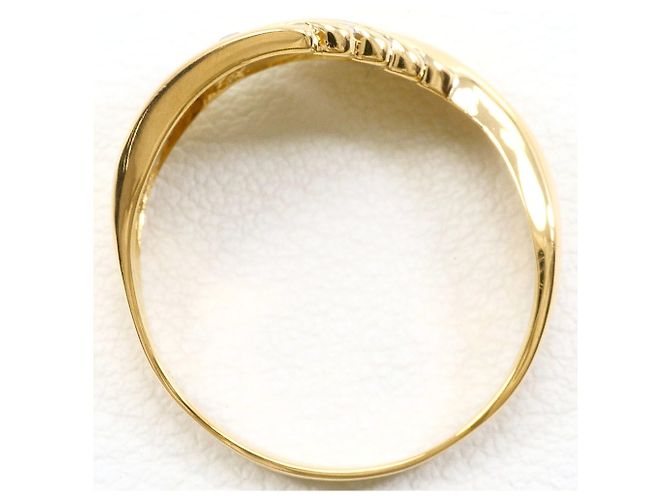 Autre Marque Ringband aus 18K Gelbgold mit Diamant - Ansicht 3