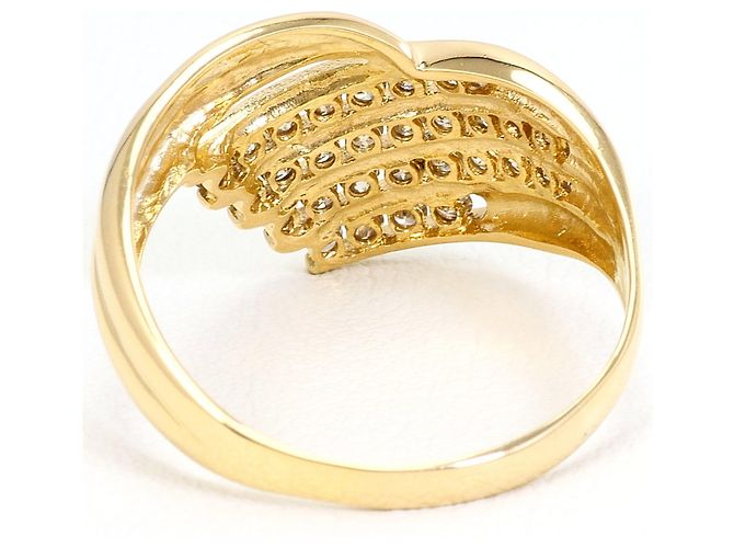 Autre Marque Ringband aus 18K Gelbgold mit Diamant - Ansicht 4